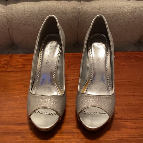 Silver open toe heel - Picture 4 of 13